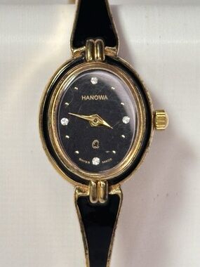 Hanowa Petite Cuff Ladies Watch, Swiss Made, Rare Vintage Style, Gifts For Her